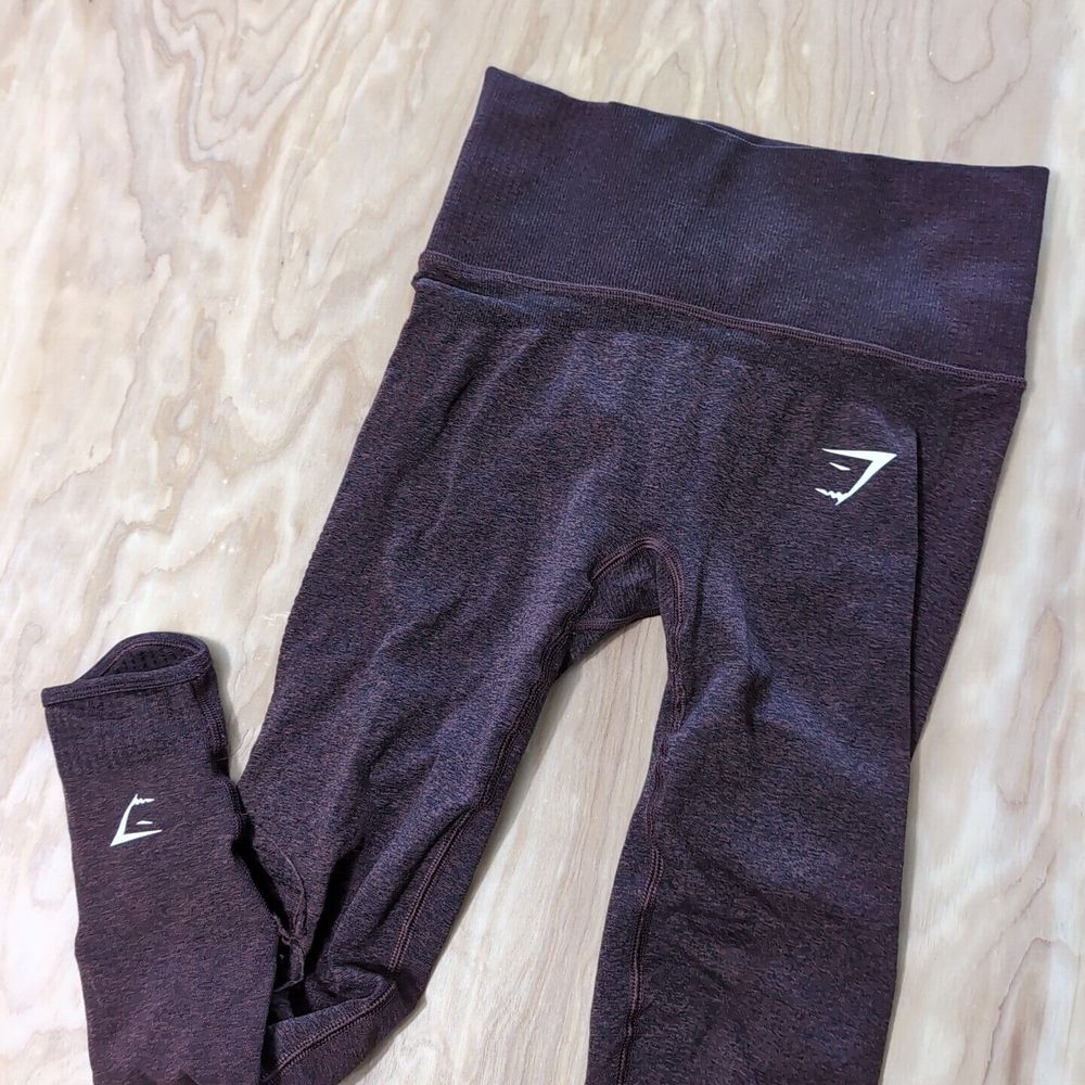 GYMSHARK Womens XS Small‎ 23x22" TIGHT LEGGINGS Seemless 7/8 Length Gym Yoga Run